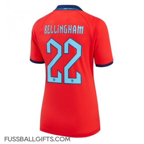 England Jude Bellingham #22 Fußballbekleidung Auswärtstrikot Damen WM 2022 Kurzarm